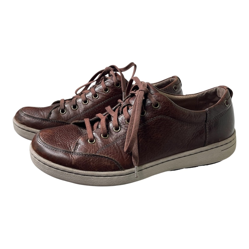 Dansko Mens Vaughn Brown Leather Lace Up Sneaker Casual Comfort Shoe EU 44 US 11